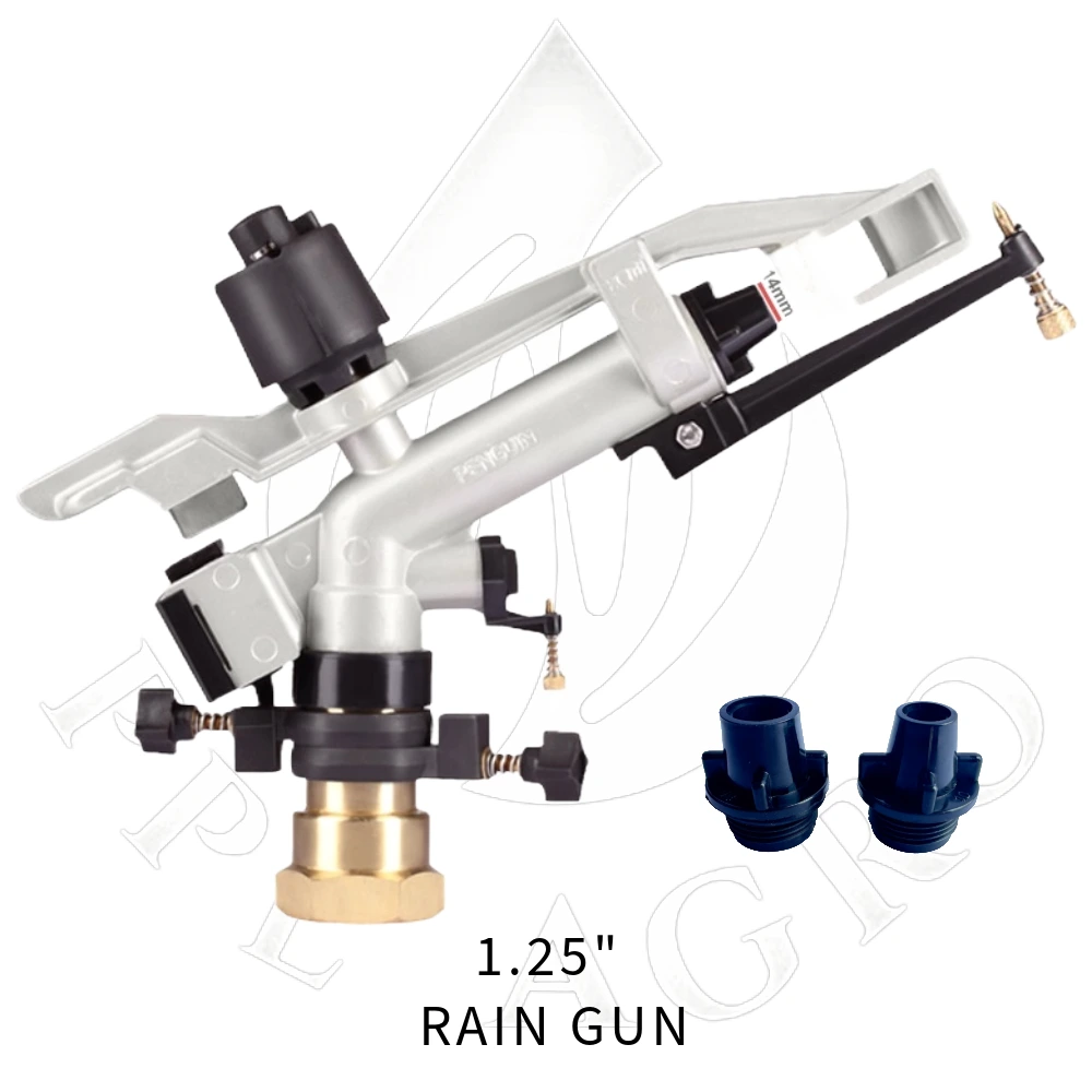 Automatic 1.25 Inch Rain Gun With 4 Leg Stand – 180 Ft Diameter Coverage | Heavy Duty Agriculture Irrigation Rain Gun thumbnail