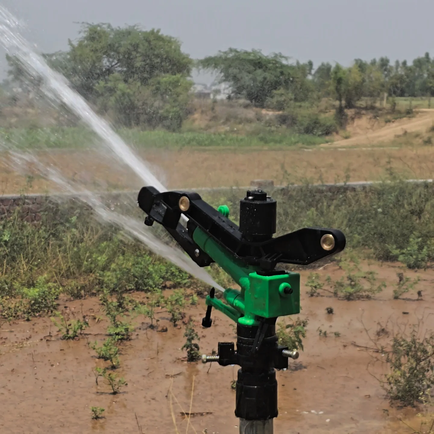 1 Inch Premium PVC Rain Gun With Stand | 160 Ft Diameter Coverage thumbnail